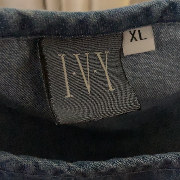 NWT Vintage Ivy Spaghetti Strap Blue Jean Dress with Front Pocket Size XL - Picture 11 of 13